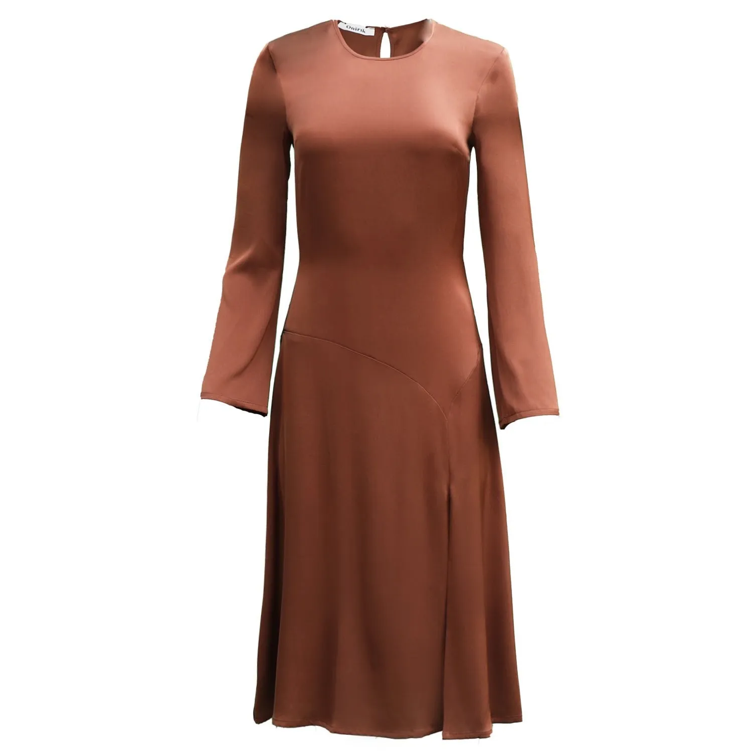 Nina Dress / Sugar Almond Brown Silk