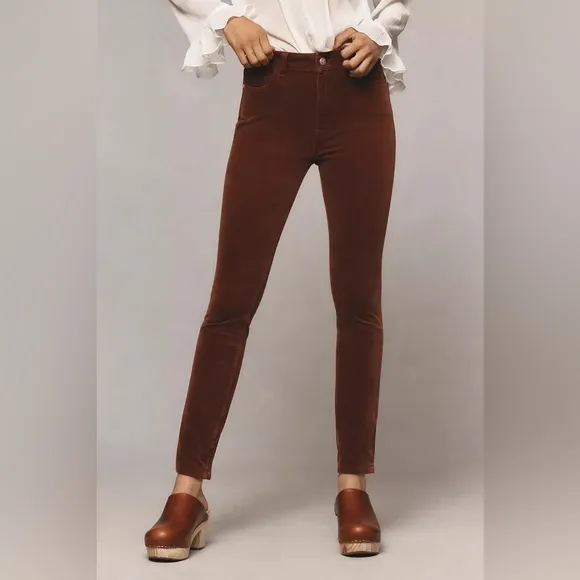 NWOT! Anthropologie Pilcro Blue High-Rise Corduroy Skinny Stretch Jeans Size 30