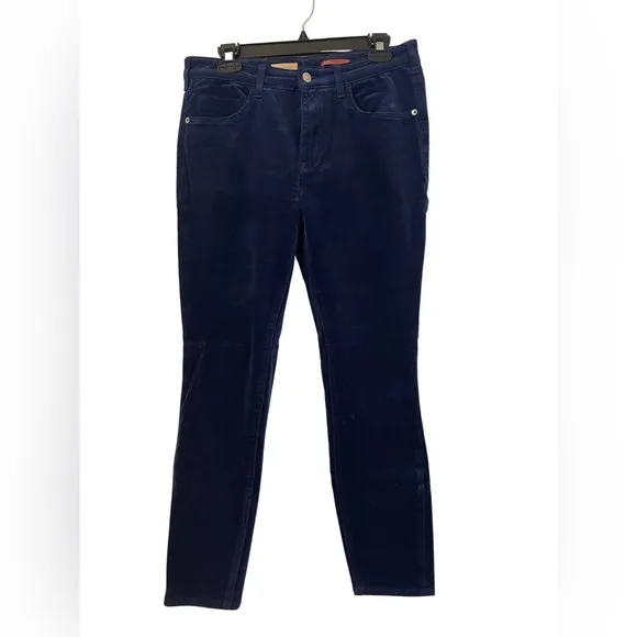 NWOT! Anthropologie Pilcro Blue High-Rise Corduroy Skinny Stretch Jeans Size 30