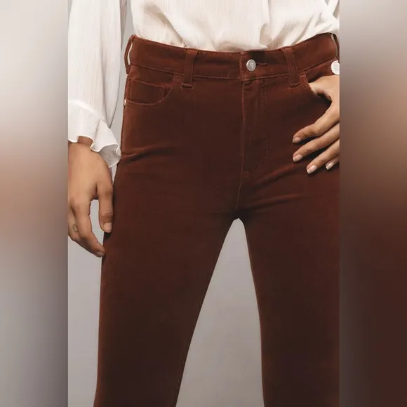 NWOT! Anthropologie Pilcro Blue High-Rise Corduroy Skinny Stretch Jeans Size 30