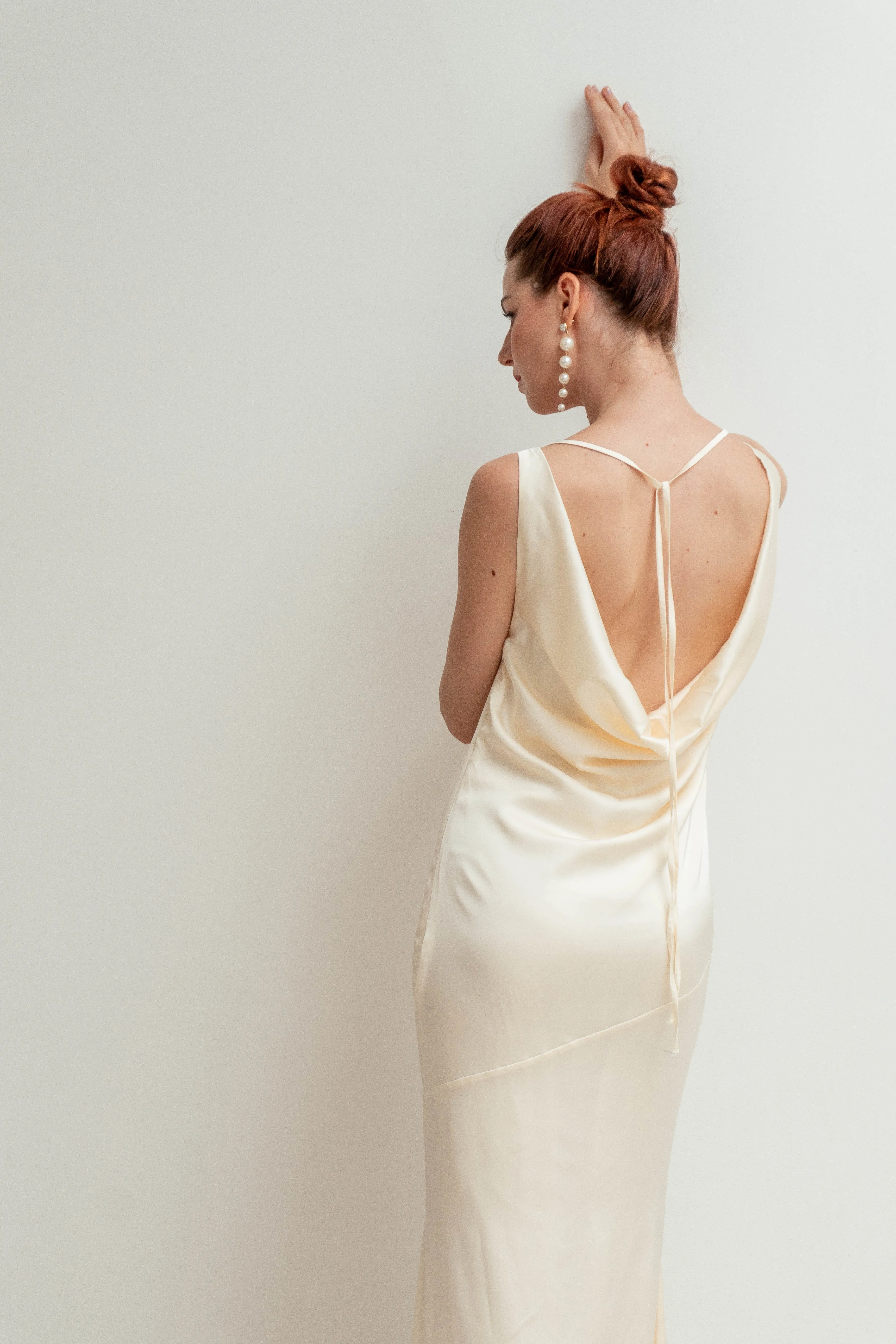 Ofelia Open Back Floor Length Slip Dress