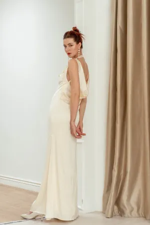 Ofelia Open Back Floor Length Slip Dress