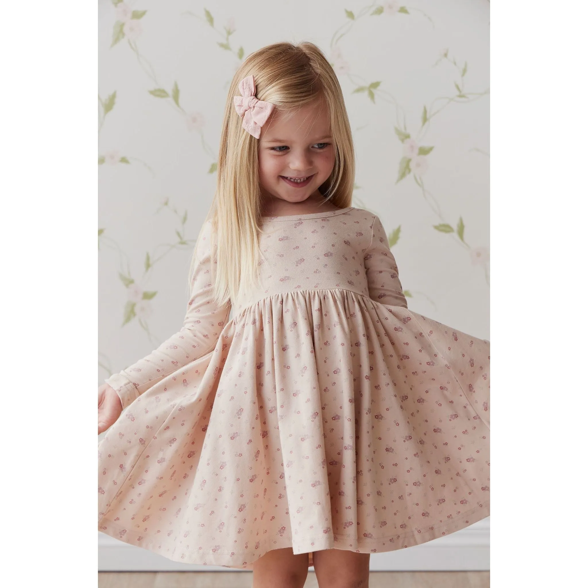 Organic Cotton Tallulah Dress - Cindy Whisper Pink