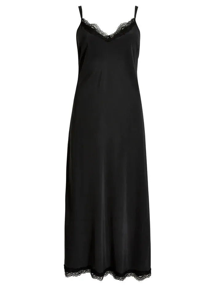 Parasol Rose Jeanie Crepe de Chine Silk Midi Dress