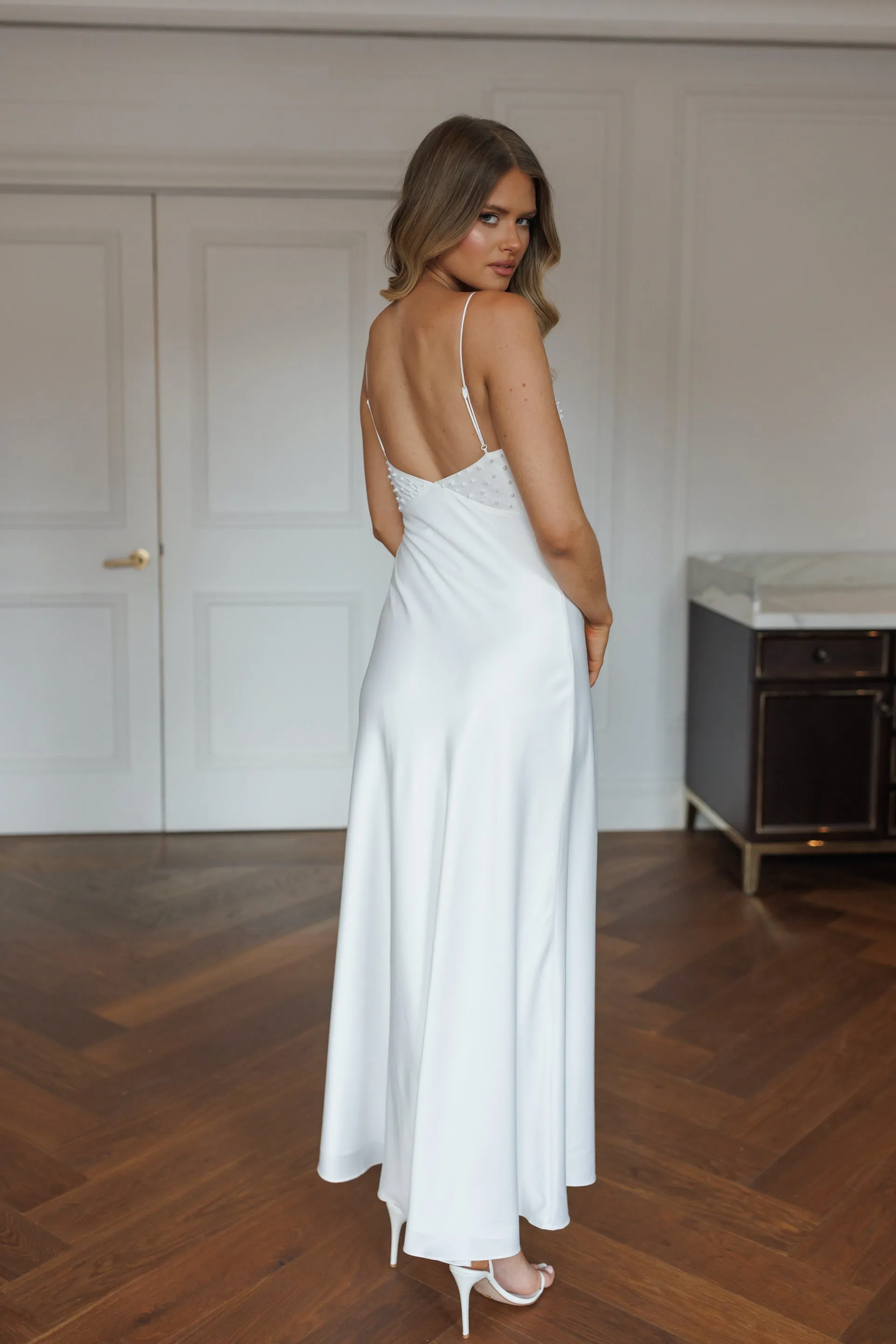 Paris Pearl Beaded Bridal Maxi Slip
