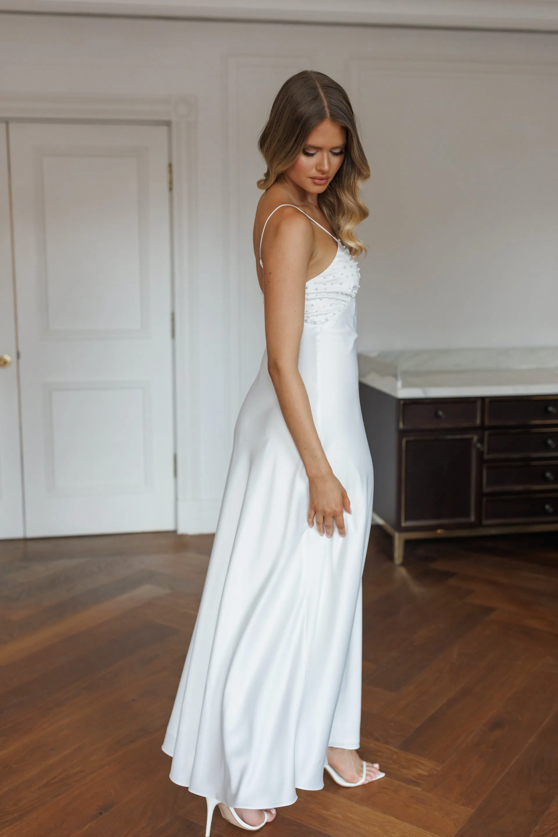 Paris Pearl Beaded Bridal Maxi Slip