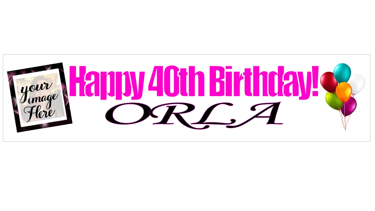 Personalised Birthday Banner With Photo