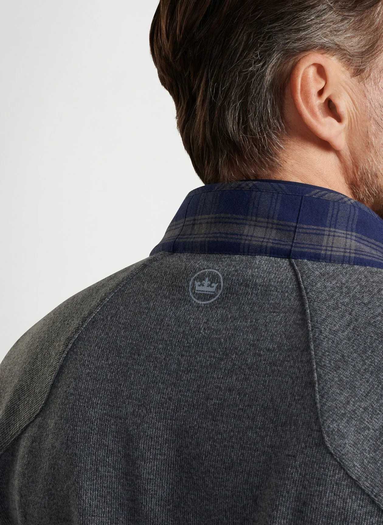 Peter Millar Mens Merge Elite Flannel Hybrid Jacket - NAVY