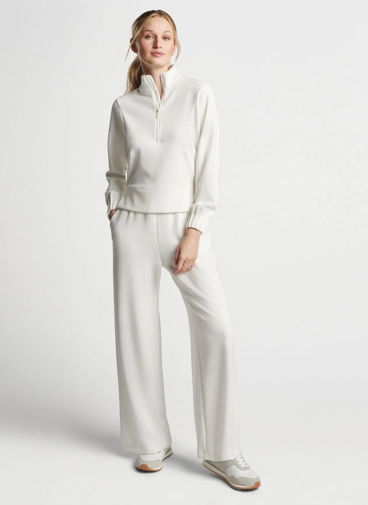 Peter Millar Womens Flora Knit Pant - SOFT WHITE