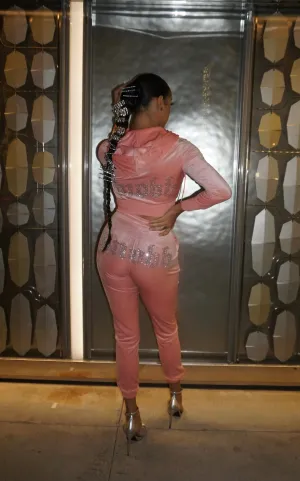Pink Crop Sweatsuit w/ Shorts