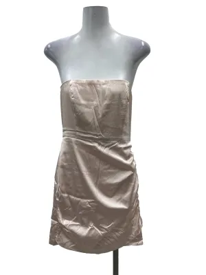 Pink Satin Tube Dress