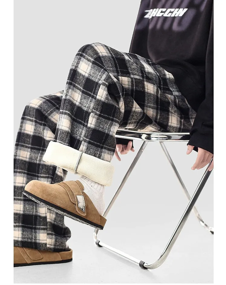 Plush Plaid Pajama Pants