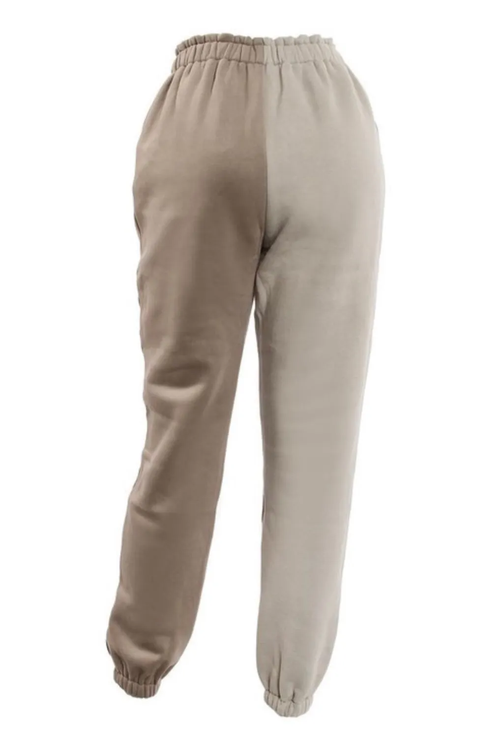 PLUSH SPLIT COLOR BADDIE SWEAT PANTS