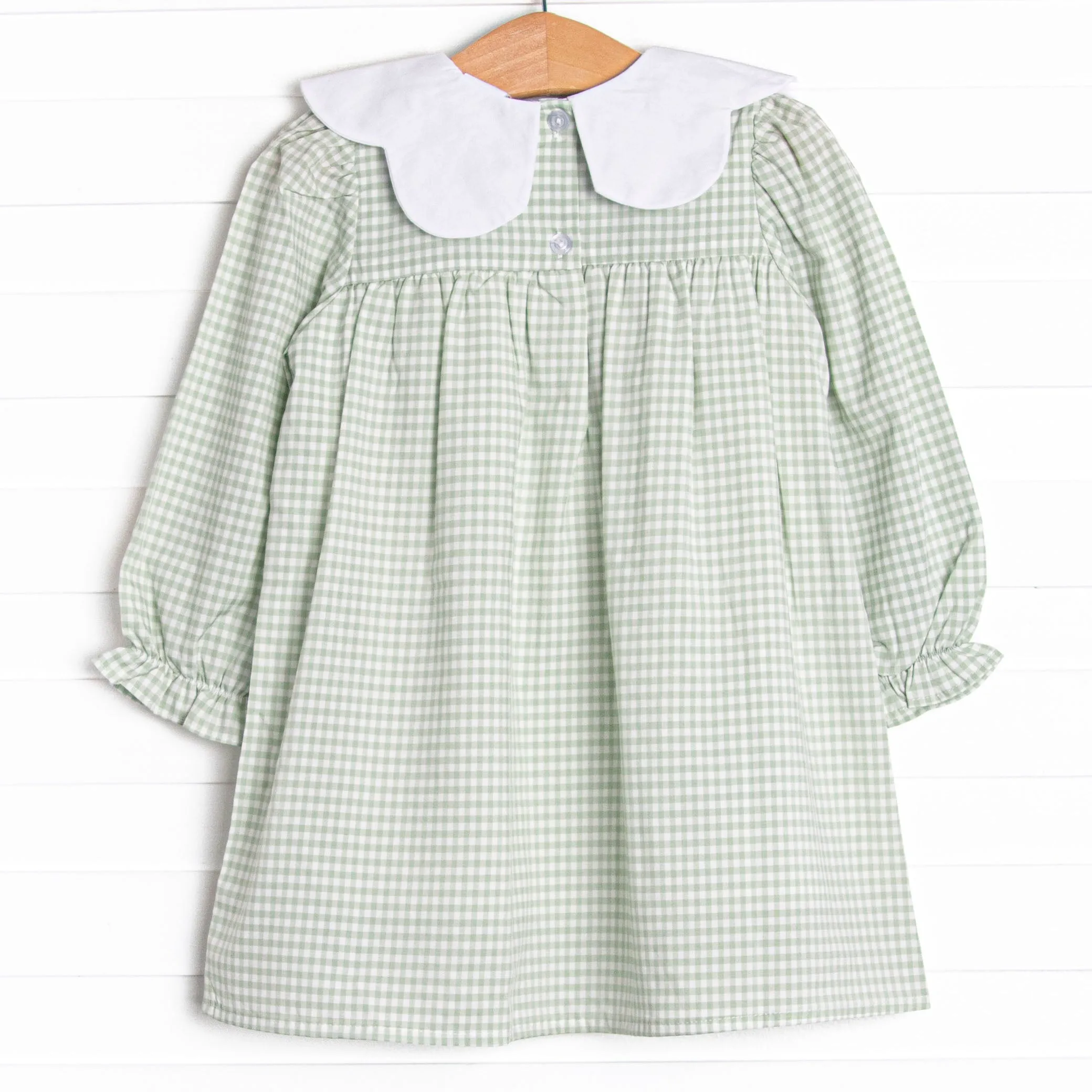 Posh Pumpkins Embroidered Dress, Green