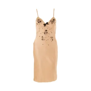 Prada Baby Pink Beaded Slip Dress