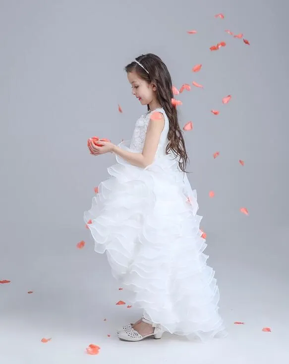 Pretty Lace Hi-Lo Flower Girl Dress Free Shipping