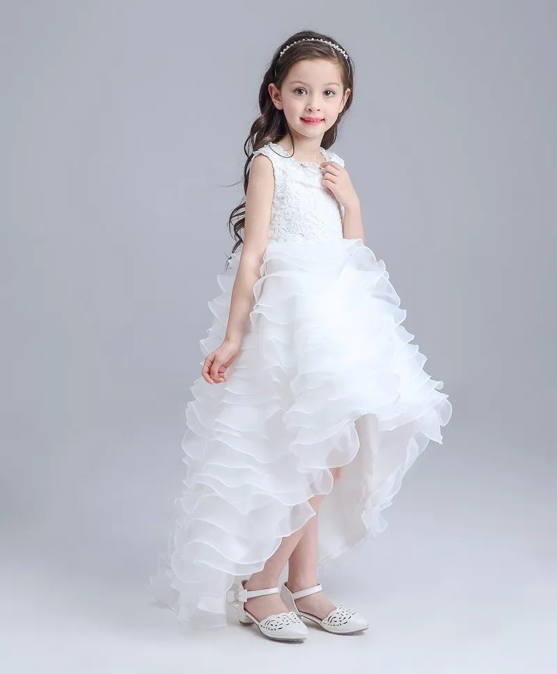 Pretty Lace Hi-Lo Flower Girl Dress Free Shipping