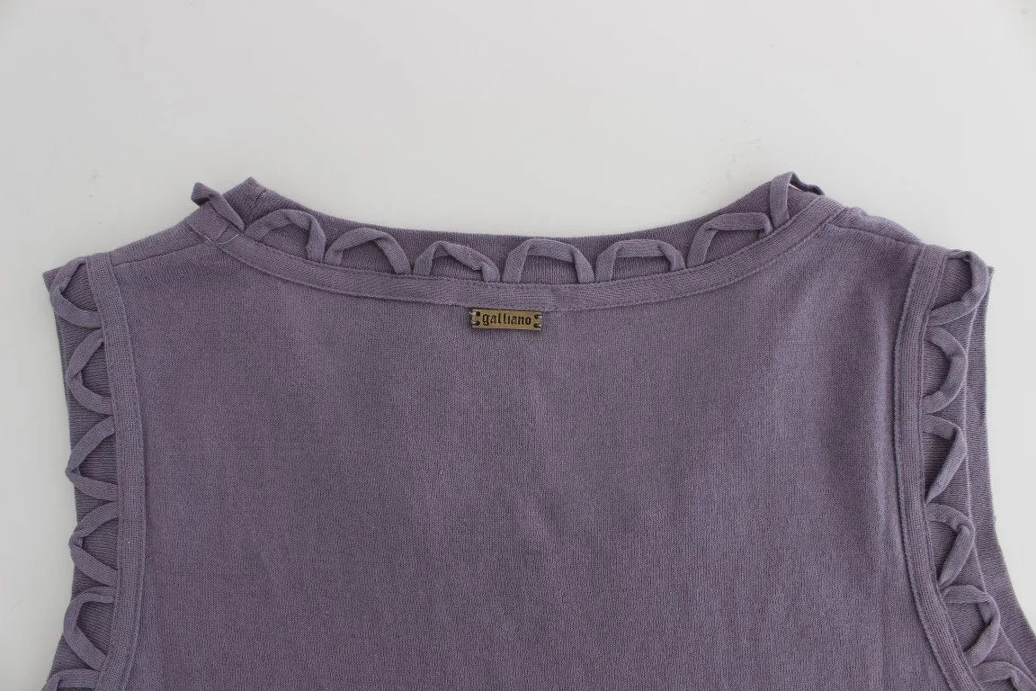 Purple cotton jersey dress