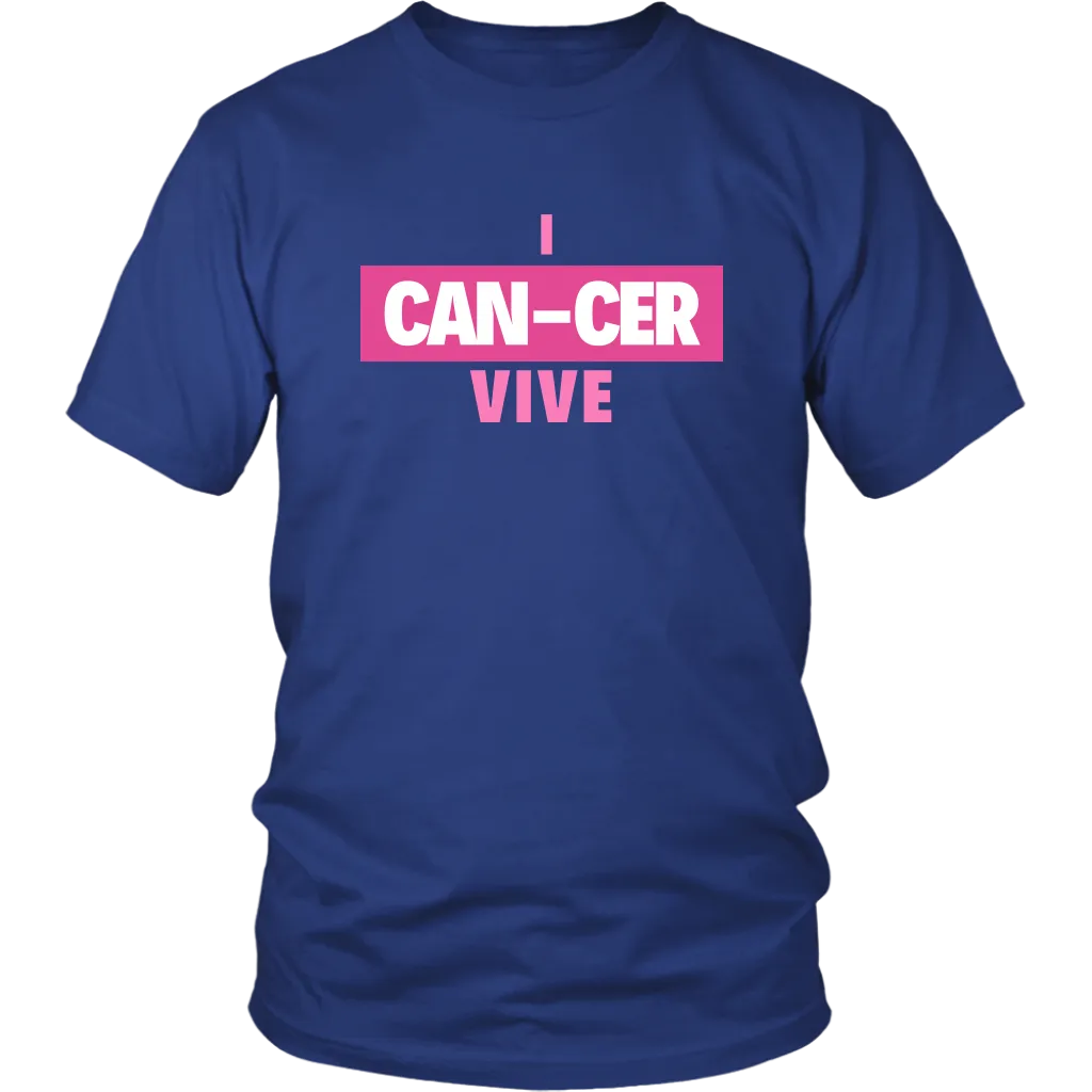 "I CAN-CER VIVE" Breast Cancer Tee