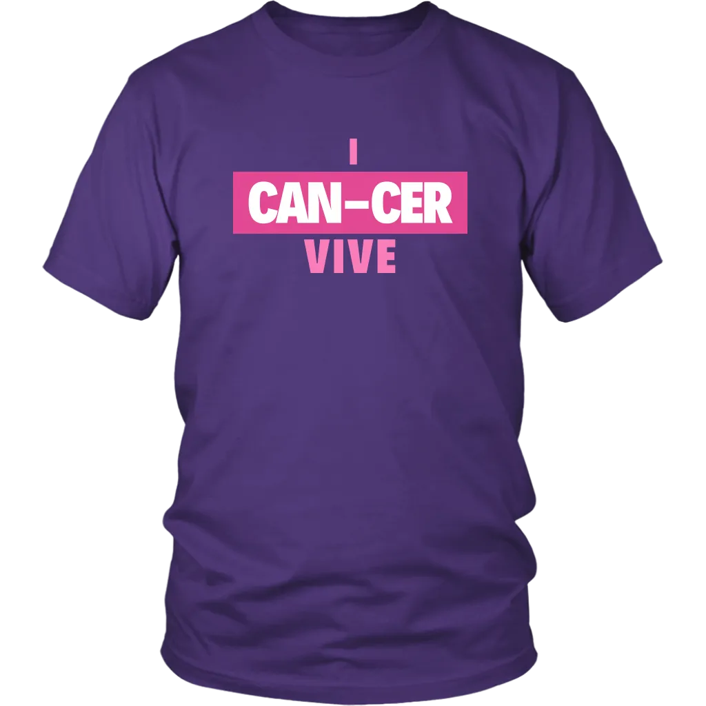 "I CAN-CER VIVE" Breast Cancer Tee