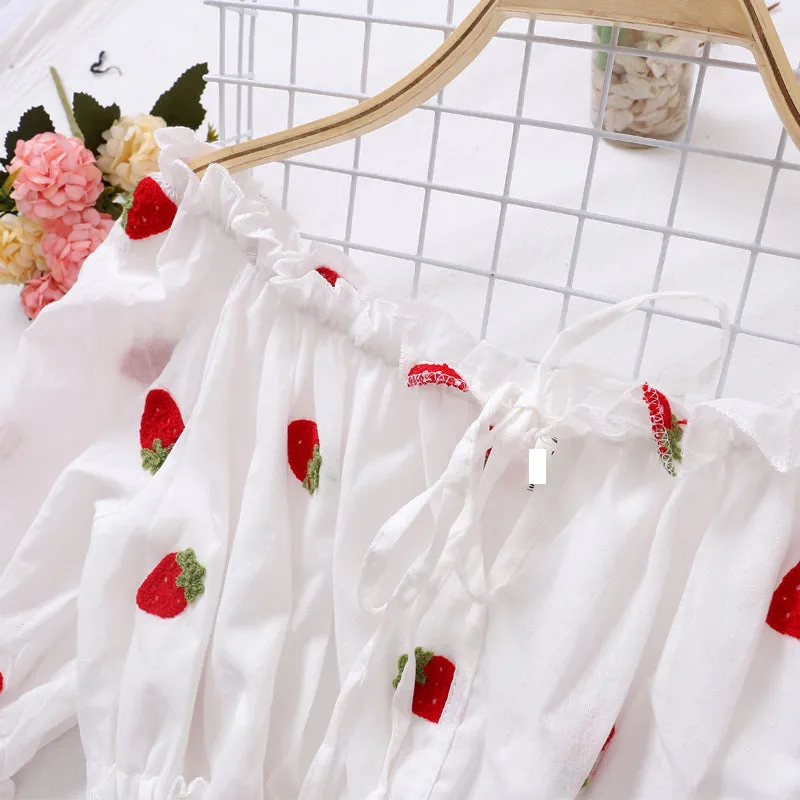 "PINEAPPLE STRAWBERRY OFF-SHOULDER" DRESS D072904