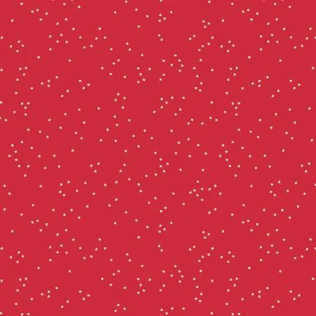 Red - Blossoms - Quilting Cotton- 1/2 meter