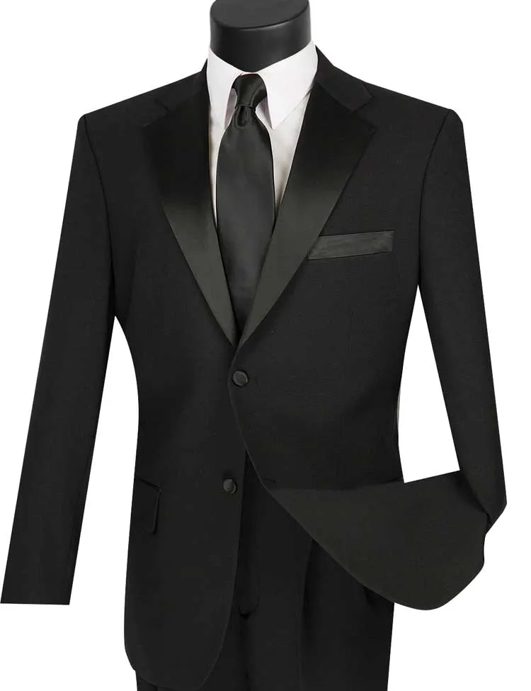 Regular Fit 2 Piece Tuxedo (Black) T-2PP