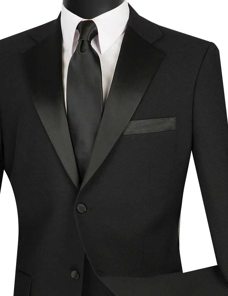 Regular Fit 2 Piece Tuxedo (Black) T-2PP