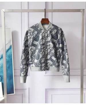 Retro printed Plush women loose set