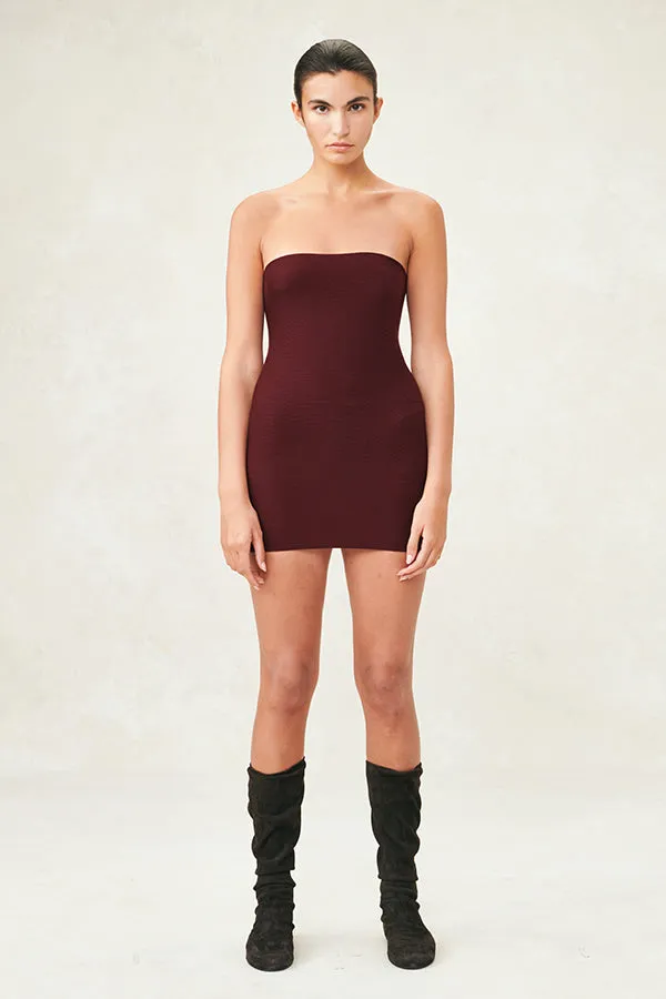 Ribbed Cashmere Slip Skirt