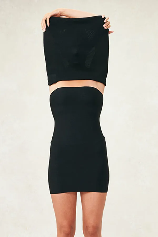 Ribbed Cashmere Slip Skirt