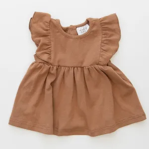 RUFFLE DRESS - HONEY