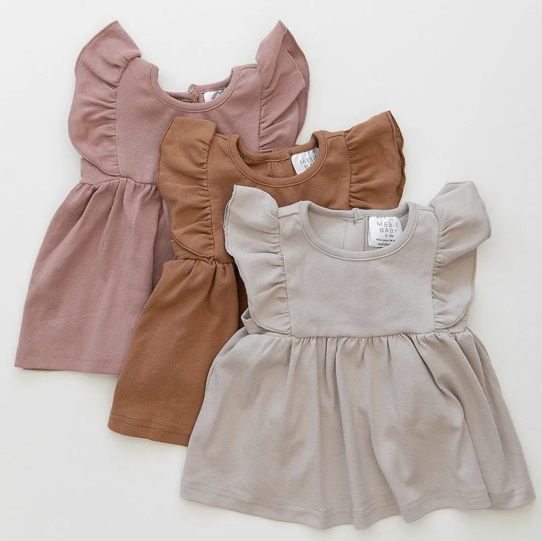 RUFFLE DRESS - HONEY