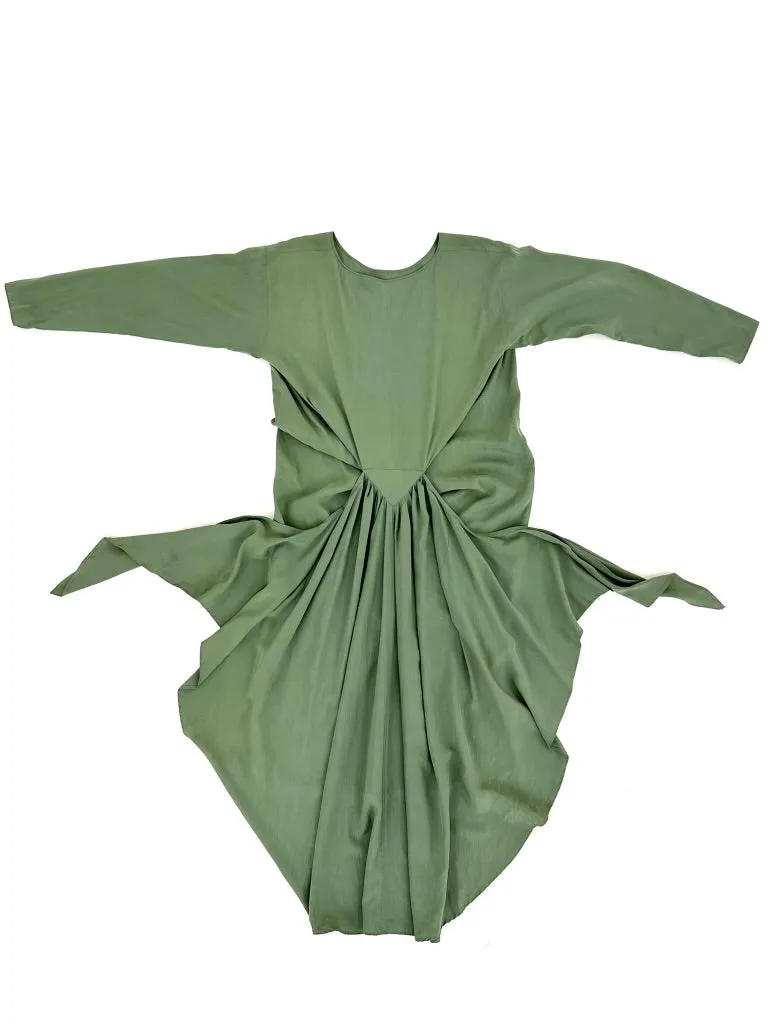Sage Sandwash Silk Dress