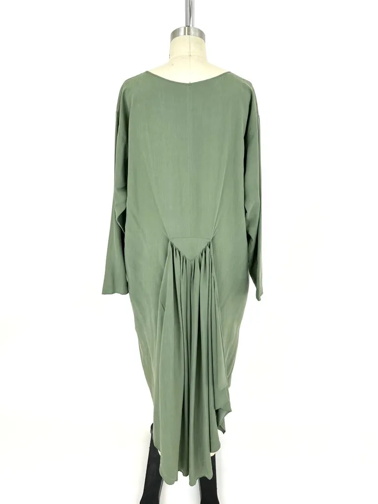 Sage Sandwash Silk Dress