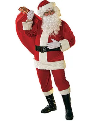 Santa Suit Velour Size Std