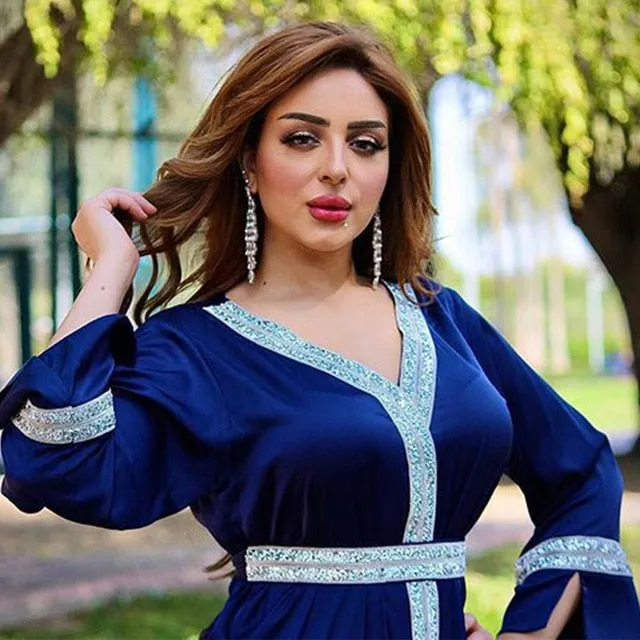 Satin Maxi Dress For Women V Neck