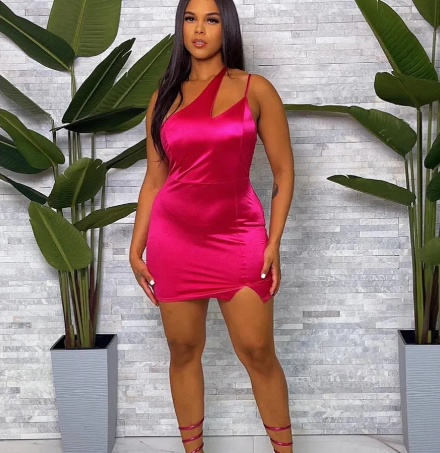 SATIN MINI DRESS