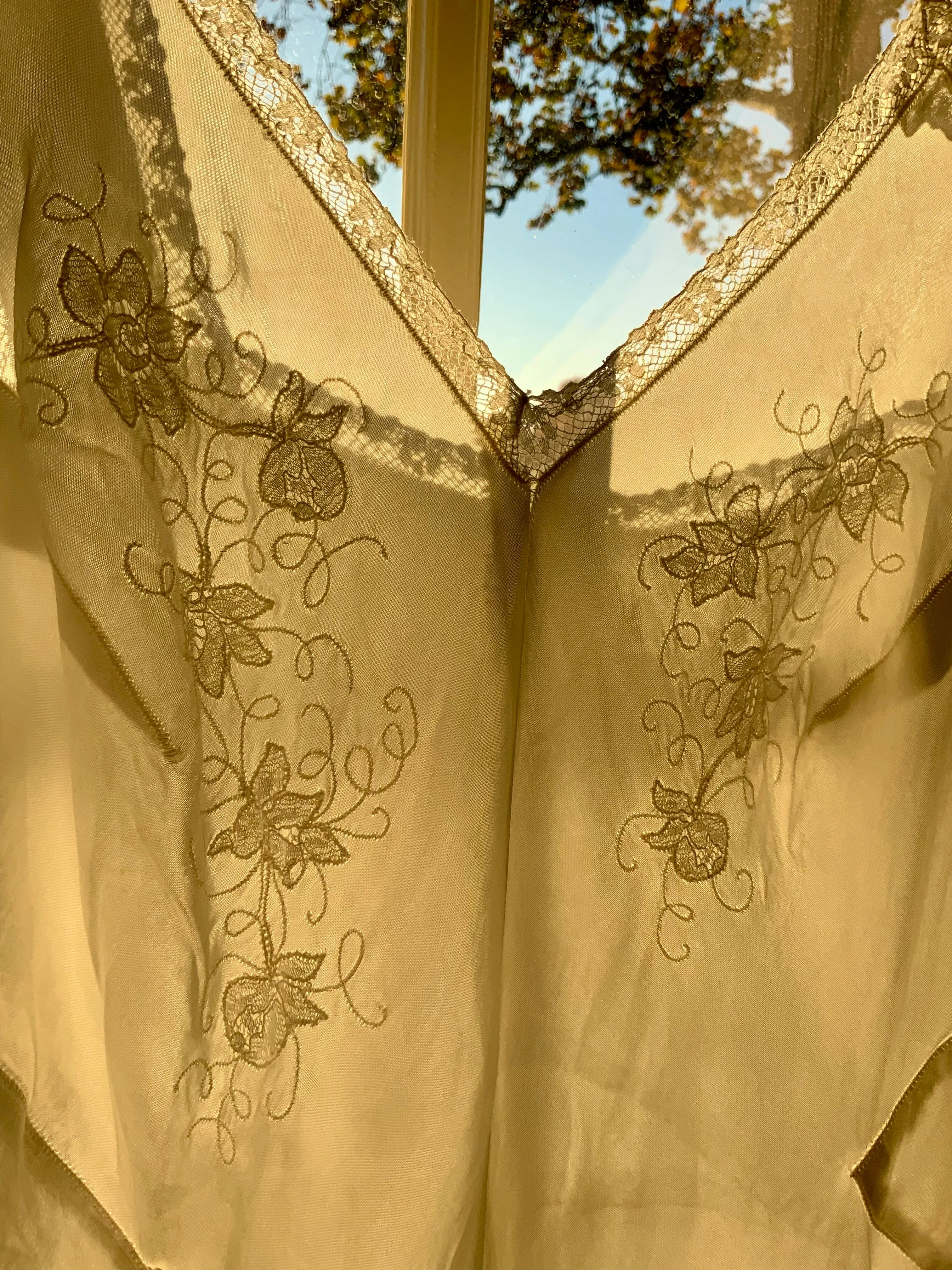 Satin Nightgown - Bridal - 50s -50Q