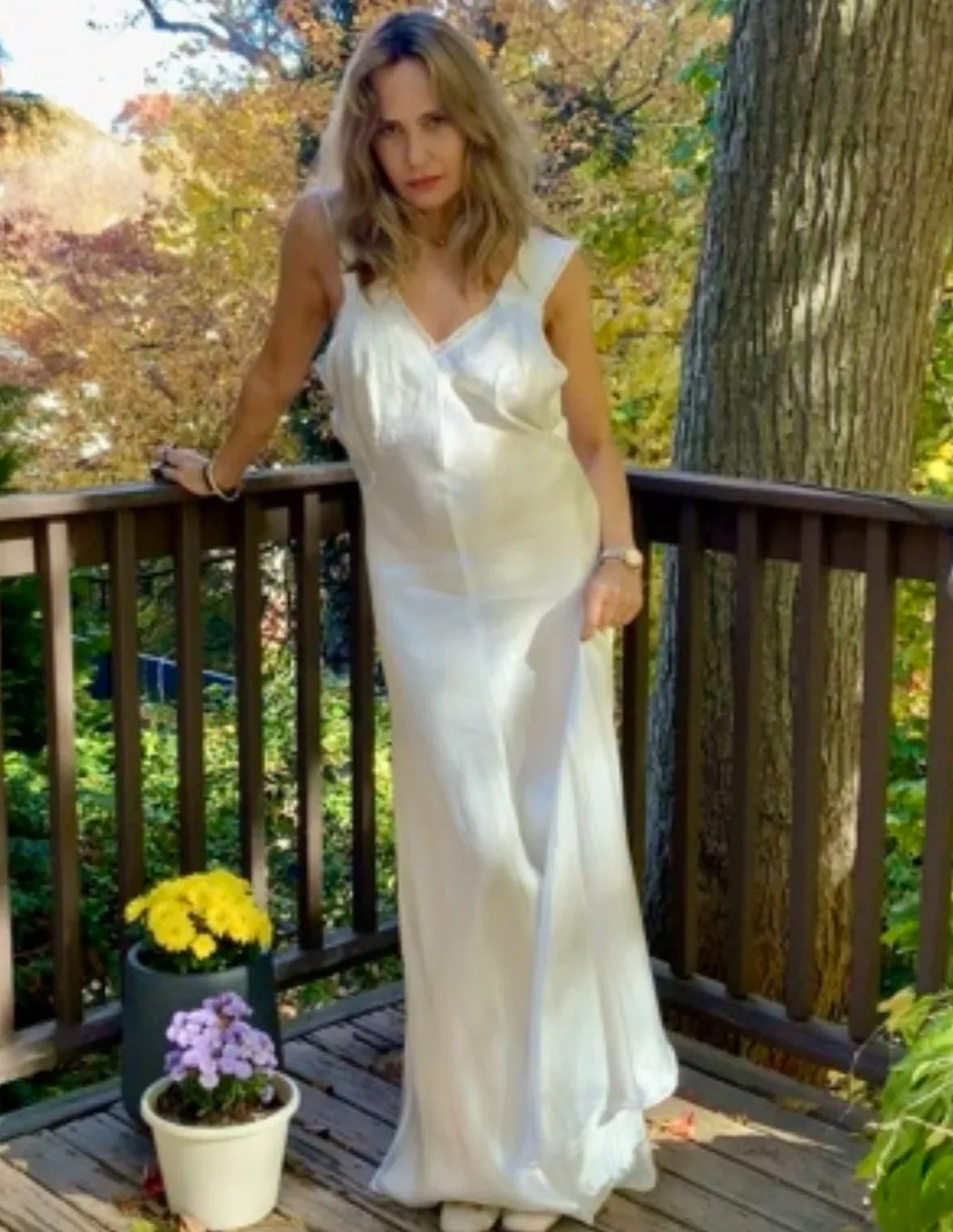 Satin Nightgown - Bridal - 50s -50Q