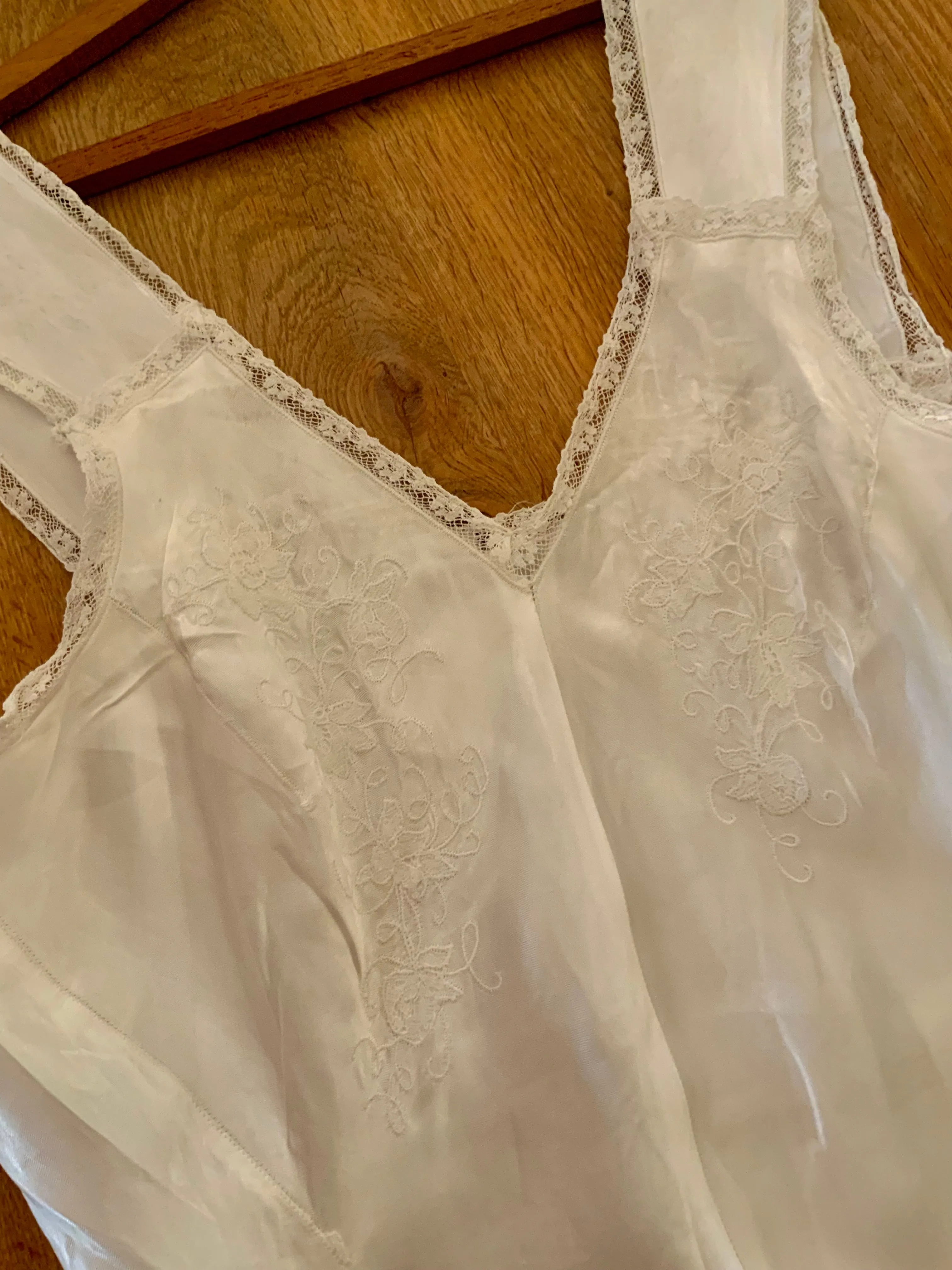 Satin Nightgown - Bridal - 50s -50Q