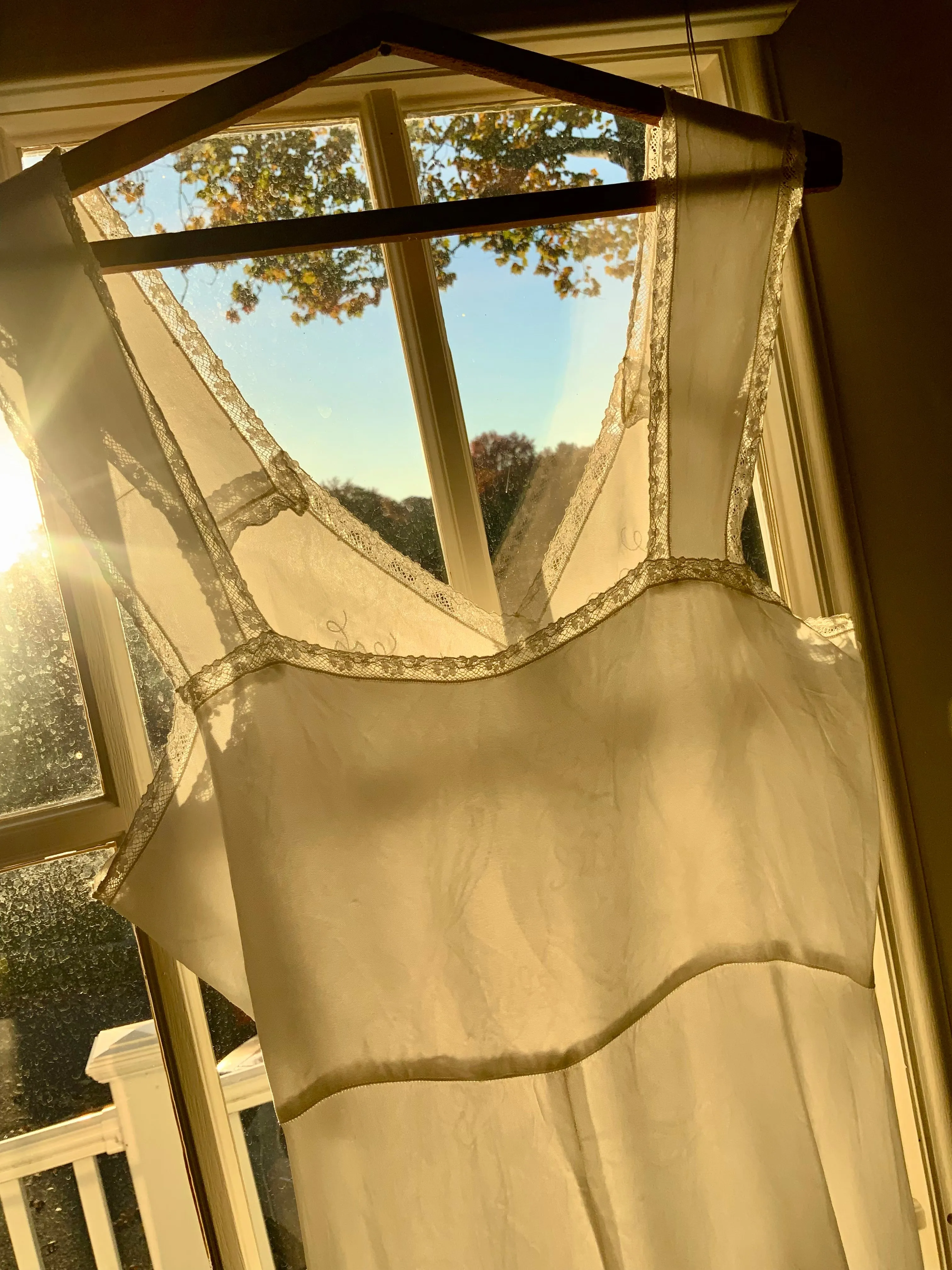 Satin Nightgown - Bridal - 50s -50Q