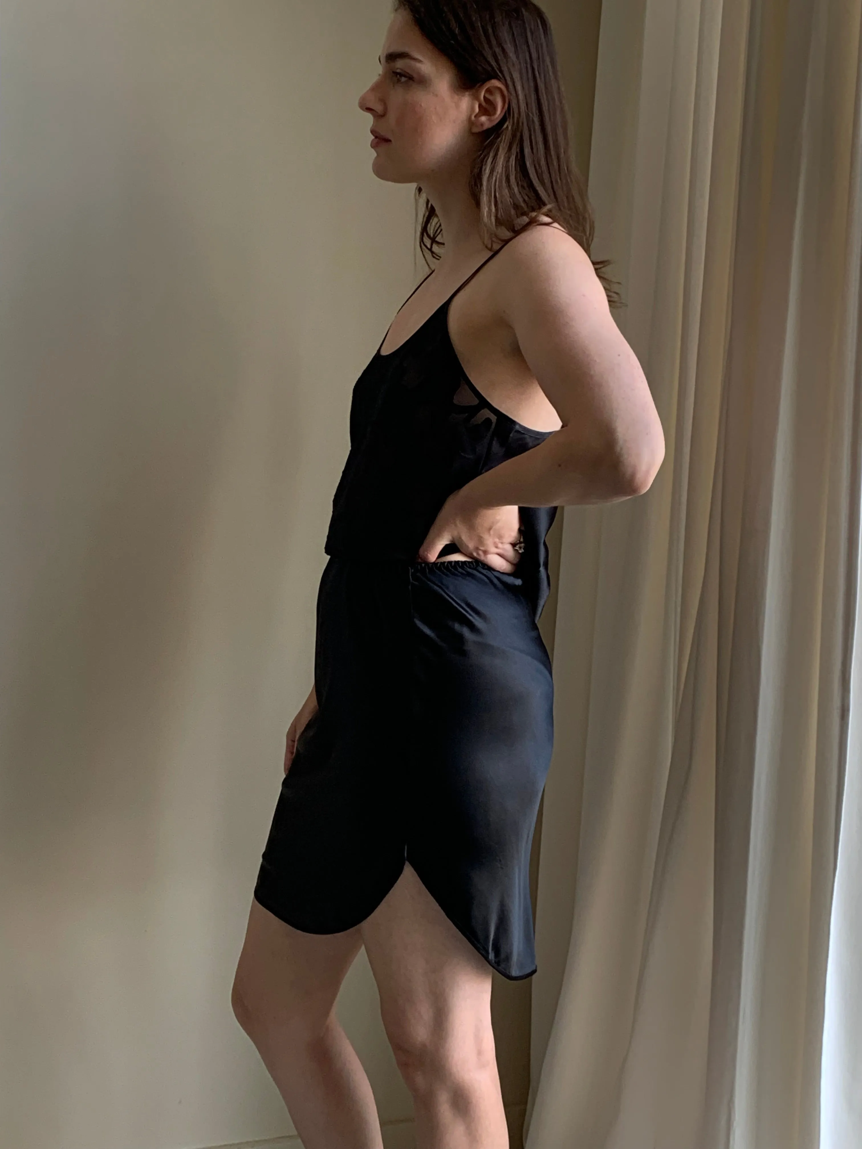 Satin slip skirt