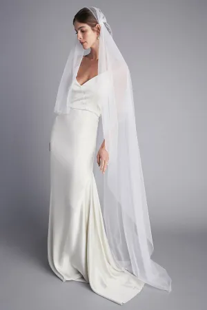 Savannah Silk Godet Dress