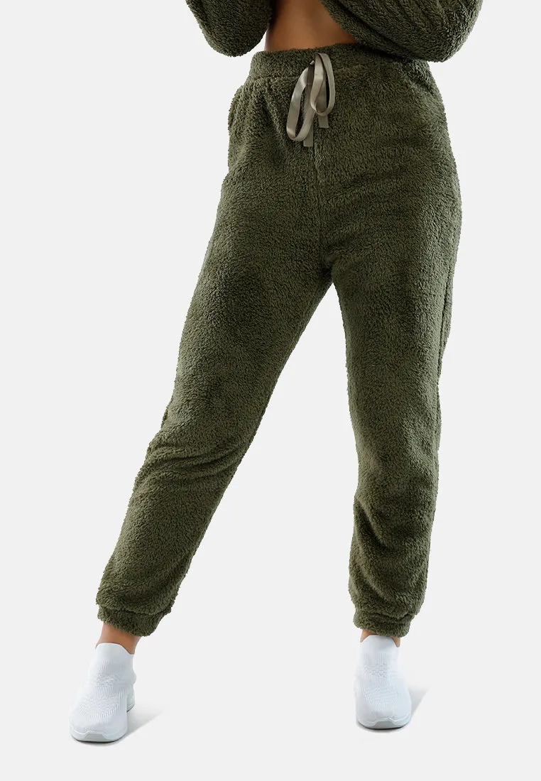 Shearling Drawstring Lounge Pants