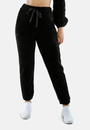 Shearling Drawstring Lounge Pants