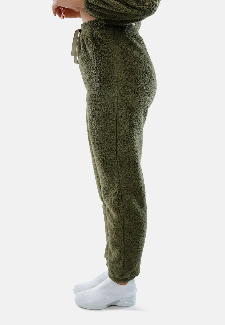 Shearling Drawstring Lounge Pants