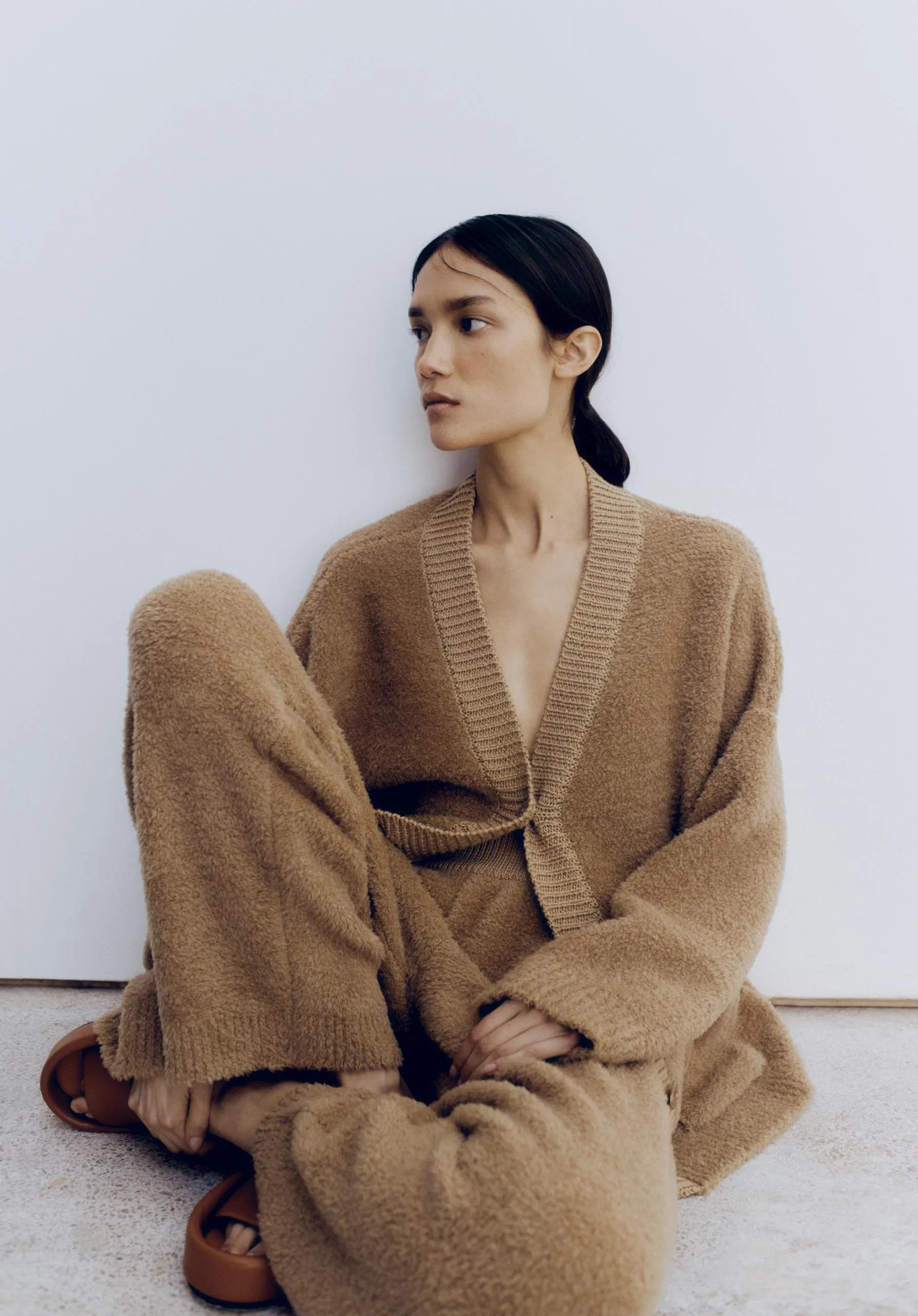 Shearling Pants, Camel