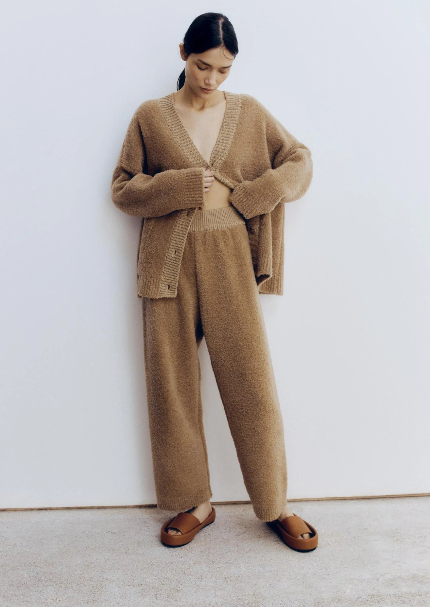 Shearling Pants, Camel
