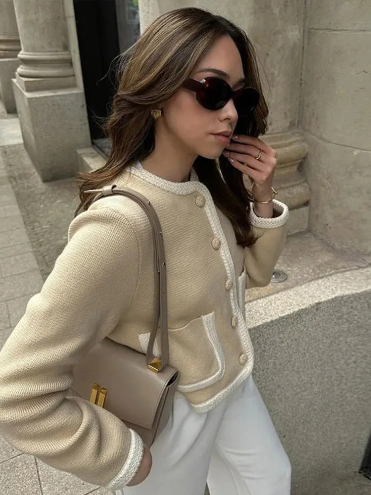 Shearling-Trimmed Cropped Jacket | Neutral Luxe | Cozy & Chic